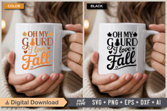 Oh My Gourd I Love Fall SVG File | Fall SVG | Autumn SVG Product Image 4