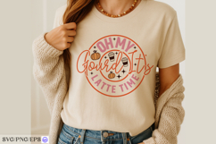 Oh My Gourd It’s Latte Time SVG Halloween Quotes PNG Design Product Image 2