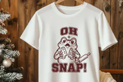 Oh Snap Gingerbread SVG PNG, Funny Christmas Frog Design Product Image 3