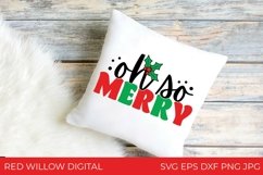 Oh So Merry SVG | Christmas Pillow Design Product Image 4