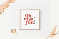Oh what fun! SVG cut file - Retro Jingle Bells Christmas svg Product Image 3