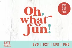 Oh what fun! SVG cut file - Retro Jingle Bells Christmas svg Product Image 1