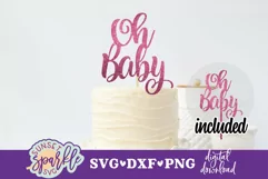 Oh Baby Cake topper | Baby Shower | Gender Reveal Cake Product Image 1