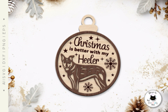 Layered Christmas Dog Laser Cut Ornaments Vol.4 Product Image 3