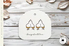 Funny Farm Animal Butt Earrings | Farm Laser Cut SVG Product Image 5