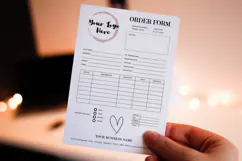 CANVA | EDITABLE Printable Order Form Template Product Image 2