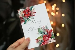 Watercolor Christmas Clipart - Christmas Bouquets - Winter Product Image 3