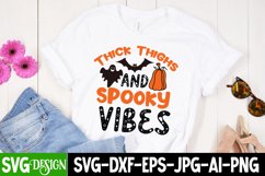 Thick Thighs And Spooky Vibes Halloween SVG | Halloween SVG Product Image 3
