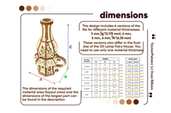 Oil Lamp Fairy House - Laser Cutting Template, SVF File Product Image 8