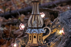 Oil Lamp Fairy House - Laser Cutting Template, SVF File Product Image 8