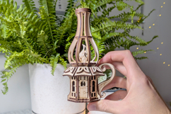 Oil Lamp Fairy House - Laser Cutting Template, SVF File Product Image 3
