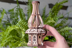 Oil Lamp Fairy House - Laser Cutting Template, SVF File Product Image 9