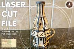 Oil Lamp Fairy House - Laser Cutting Template, SVF File Product Image 1