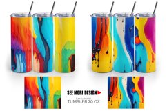Oil Painting Dripping Tumbler Sublimation Wrap Product Image 4