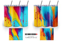 Oil Painting Dripping Tumbler Sublimation Wrap Product Image 5