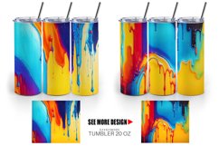 Oil Painting Dripping Tumbler Sublimation Wrap Product Image 6