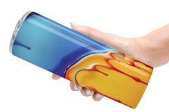 Oil Painting Dripping Tumbler Sublimation Wrap Product Image 2