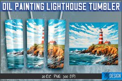 Oil Painting Lighthouse Tumbler |20 oz Sublimation Oil v.1 Product Image 4