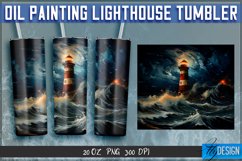 Oil Painting Lighthouse Tumbler |20 oz Sublimation Oil v.1 Product Image 5