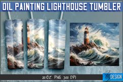 Oil Painting Lighthouse Tumbler |20 oz Sublimation Oil v.1 Product Image 6