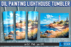 Oil Painting Lighthouse Tumbler |20 oz Sublimation Oil v.1 Product Image 7