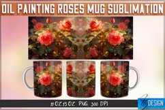 Oil Painting Roses Mug Sublimation | 11 oz Oil Painting v.1 Product Image 7