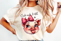 Funny Farm Animal Tongue out, Sublimation PNG. Product Image 2