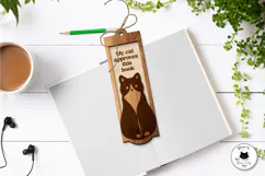 Layered Cat Bookmark Laser Cut SVG Product Image 4