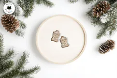 Cute Teddy Bear Fall Stud Earrings SVG | Laser Cut Crafts Product Image 4