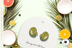 Lizard Stud Earrings Laser Cut | Animal Laser Earrings Product Image 3