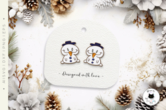 Cute Christmas Stud Earrings Laser Cut Designs Product Image 4