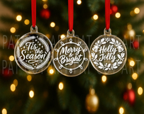 Christmas Ornament Svg, Christmas Svg, Christmas Glowforge Product Image 17