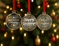 Christmas Ornament Svg, Christmas Svg, Christmas Glowforge Product Image 20