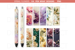 Spring Pen Wraps PNG, Pen Wraps Bundle, Epoxy Resin Pens, Product Image 1