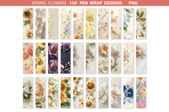 Spring Pen Wraps PNG, Pen Wraps Bundle, Epoxy Resin Pens, Product Image 2