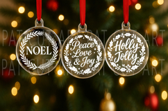 Christmas Ornament Svg, Christmas Svg, Christmas Glowforge Product Image 5