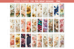 Spring Pen Wraps PNG, Pen Wraps Bundle, Epoxy Resin Pens, Product Image 4