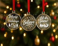 Christmas Ornament Svg, Christmas Svg, Christmas Glowforge Product Image 11