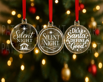 Christmas Ornament Svg, Christmas Svg, Christmas Glowforge Product Image 13