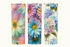 Flowers 20oz Skinny Tumbler PNG, Flowers Tumbler,Floral Wrap Product Image 8