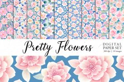 Flower BUNDLE | Digital Paper set|Seamless pattern bundle Product Image 11