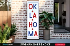 Oklahoma SVG, 4th Of July Porch Sign SVG Design Product Image 1