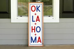 Oklahoma SVG, 4th Of July Porch Sign SVG Design Product Image 2