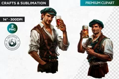 Oktoberfest Clipart, bavarian man, Beer festival, german man Product Image 1