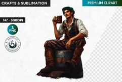 Oktoberfest Clipart, bavarian man, Beer festival, german man Product Image 1