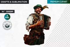 Oktoberfest Clipart, bavarian man, Beer festival, german man Product Image 1