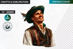Oktoberfest Clipart, bavarian man, Beer festival, german man Product Image 1
