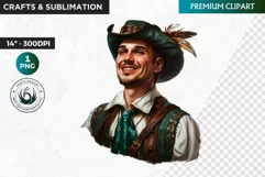 Oktoberfest Clipart, bavarian man, Beer festival, german man Product Image 1