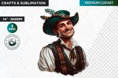 Oktoberfest Clipart, bavarian man, Beer festival, german man Product Image 1