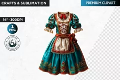 Oktoberfest Clipart, oktoberfest festival, dirndl dress PNG Product Image 1